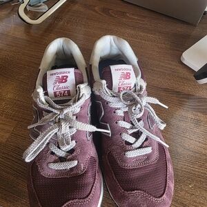 New Balance Women's 574 Maroon Sneakers